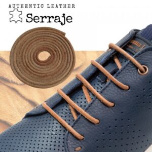 Cordones Cuero Serraje Redondos Marròn